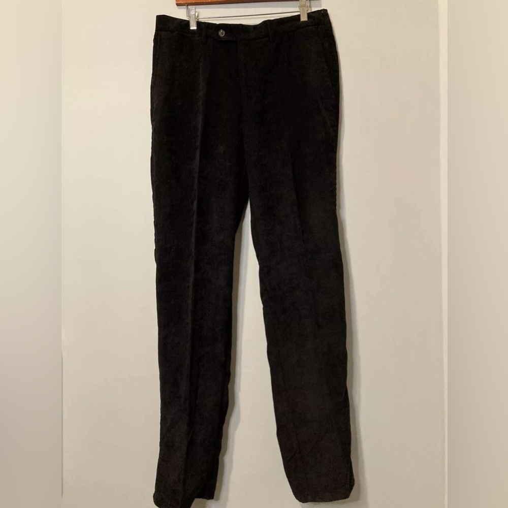 Peter Millar Corduroy Pants Men's Size 34 Straight Leg Nanoluxe Black